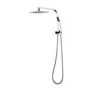 WELS 8" Rain Shower Head Set Square Dual Heads Faucet High Pressure Hand Held V63-828021