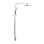 WELS 8" Rain Shower Head Set Square Dual Heads Faucet High Pressure Hand Held V63-828021