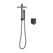 WELS 8" Rain Shower Head Set Square Dual Heads Faucet High Pressure With Mixer V63-828031