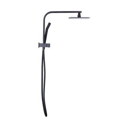 WELS 8" Rain Shower Head Set Square Dual Heads Faucet High Pressure Hand Held V63-828041