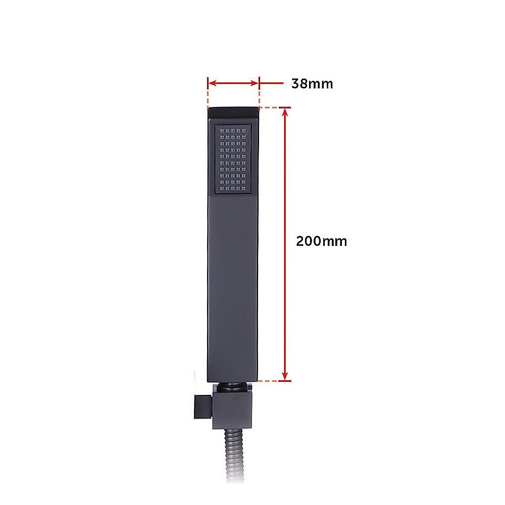WELS 8" Rain Shower Head Set Square Dual Heads Faucet High Pressure Hand Held V63-828041