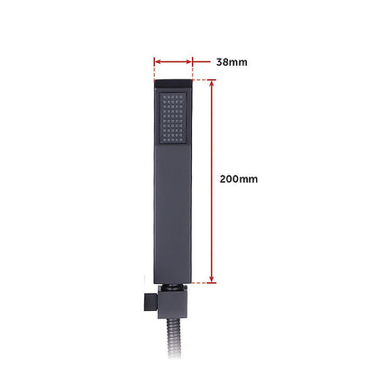 WELS 8" Rain Shower Head Set Square Dual Heads Faucet High Pressure Hand Held V63-828041