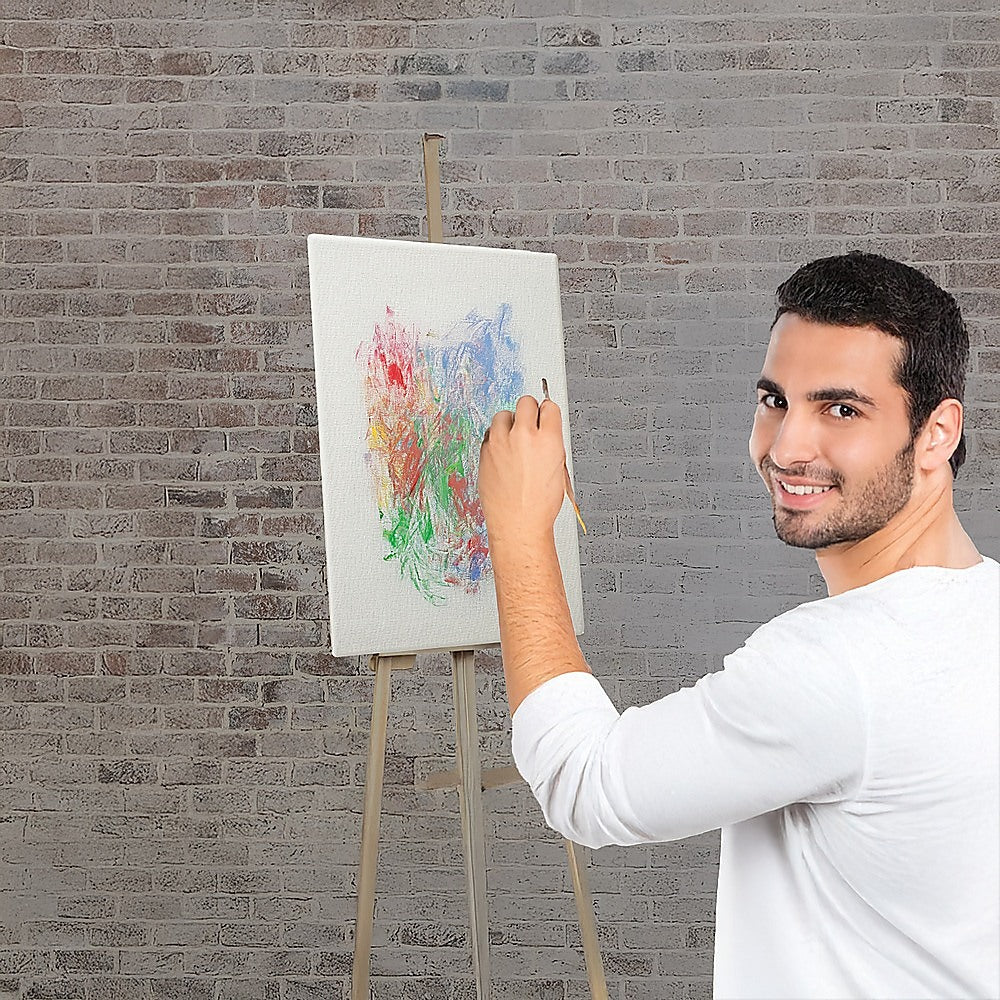 5 pack of 20x30cm Artist Blank Stretched Canvas Canvases Art Large White Range Oil Acrylic Wood V63-828091