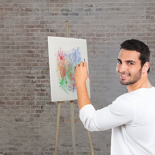 5 pack of 20x30cm Artist Blank Stretched Canvas Canvases Art Large White Range Oil Acrylic Wood V63-828091