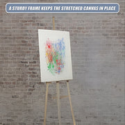 5 pack of 20x30cm Artist Blank Stretched Canvas Canvases Art Large White Range Oil Acrylic Wood V63-828091