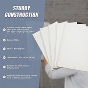 5 pack of 20x30cm Artist Blank Stretched Canvas Canvases Art Large White Range Oil Acrylic Wood V63-828091