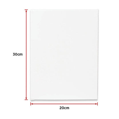 5 pack of 20x30cm Artist Blank Stretched Canvas Canvases Art Large White Range Oil Acrylic Wood V63-828091