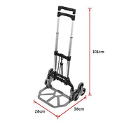Stair Climbing Trolley 6 Wheels Aluminium Folding Hand Cart Climb Steps V63-828111