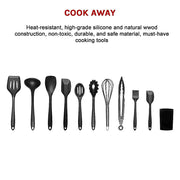 11pcs Kitchen Utensil Set Silicone Heat-Resistant Non-Stick Kitchen Utensils kit V63-828121