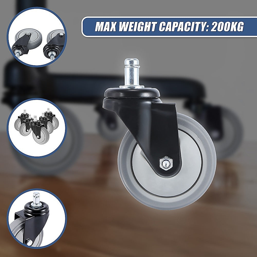 5x Office Chair Caster Wheels Set - Heavy Duty Universal Replacement for All Floors V63-828141