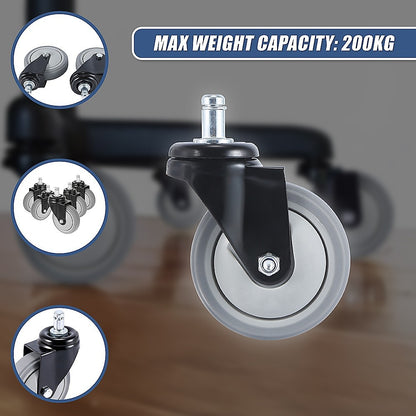 5x Office Chair Caster Wheels Set - Heavy Duty Universal Replacement for All Floors V63-828141