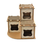 Cat Cardboard House Tree Tower Condo Scratcher Pet Post Pad Mat Furniture