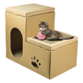 Cat Cardboard House Tree Tower Condo Scratcher Pet Post Pad Mat Furniture