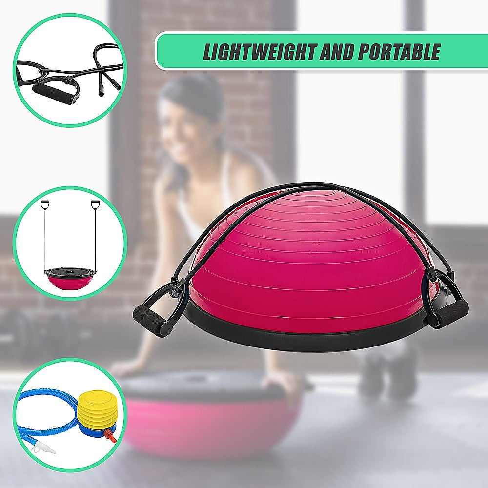 Yoga Balance Trainer Exercise Ball for Arm, Leg, Core Workout with Pump, 2 Resistance Bands V63-828181