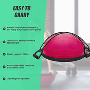 Yoga Balance Trainer Exercise Ball for Arm, Leg, Core Workout with Pump, 2 Resistance Bands V63-828181