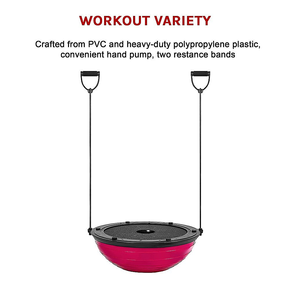 Yoga Balance Trainer Exercise Ball for Arm, Leg, Core Workout with Pump, 2 Resistance Bands V63-828181