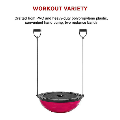 Yoga Balance Trainer Exercise Ball for Arm, Leg, Core Workout with Pump, 2 Resistance Bands V63-828181