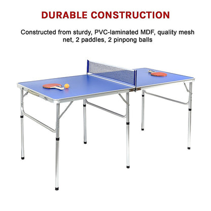 152cm Portable Tennis Table, Folding Ping Pong Table Game Set V63-828191