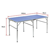 152cm Portable Tennis Table, Folding Ping Pong Table Game Set V63-828191