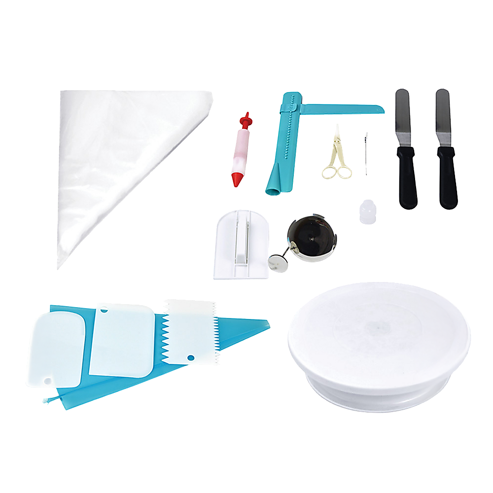 164Pcs Cake Decorating Kit Turntable Rotating Baking Flower Icing Piping Nozzles V63-828201