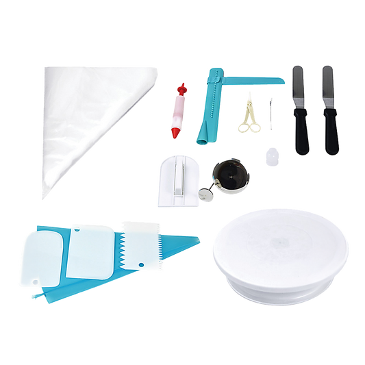164Pcs Cake Decorating Kit Turntable Rotating Baking Flower Icing Piping Nozzles V63-828201