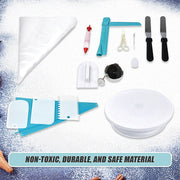 164Pcs Cake Decorating Kit Turntable Rotating Baking Flower Icing Piping Nozzles V63-828201