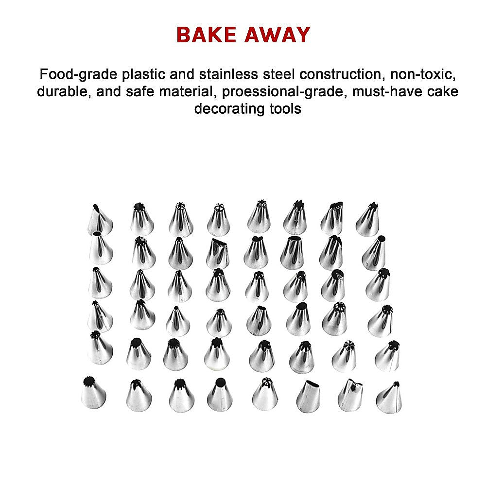164Pcs Cake Decorating Kit Turntable Rotating Baking Flower Icing Piping Nozzles V63-828201
