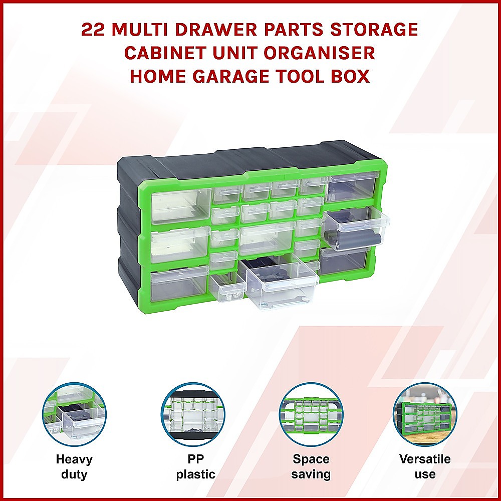 22 Multi Drawer Parts Storage Cabinet Unit Organiser Home Garage Tool Box V63-828221