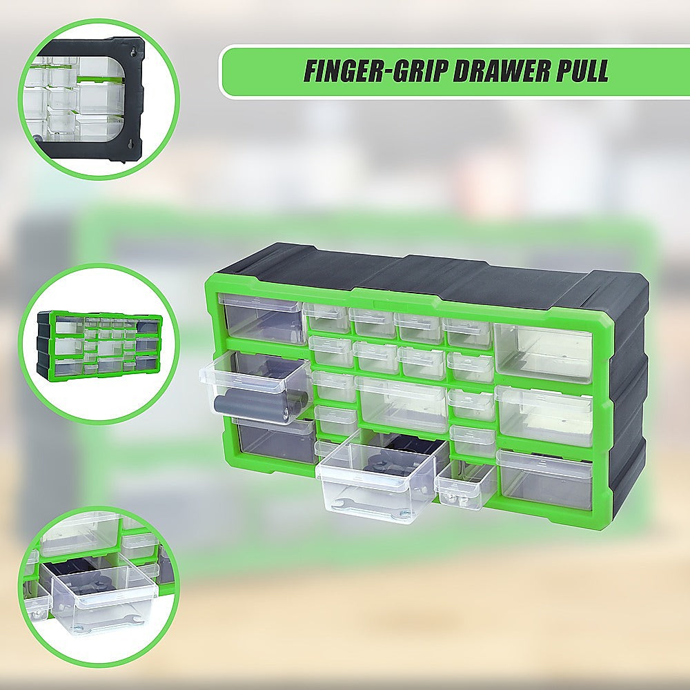 22 Multi Drawer Parts Storage Cabinet Unit Organiser Home Garage Tool Box V63-828221