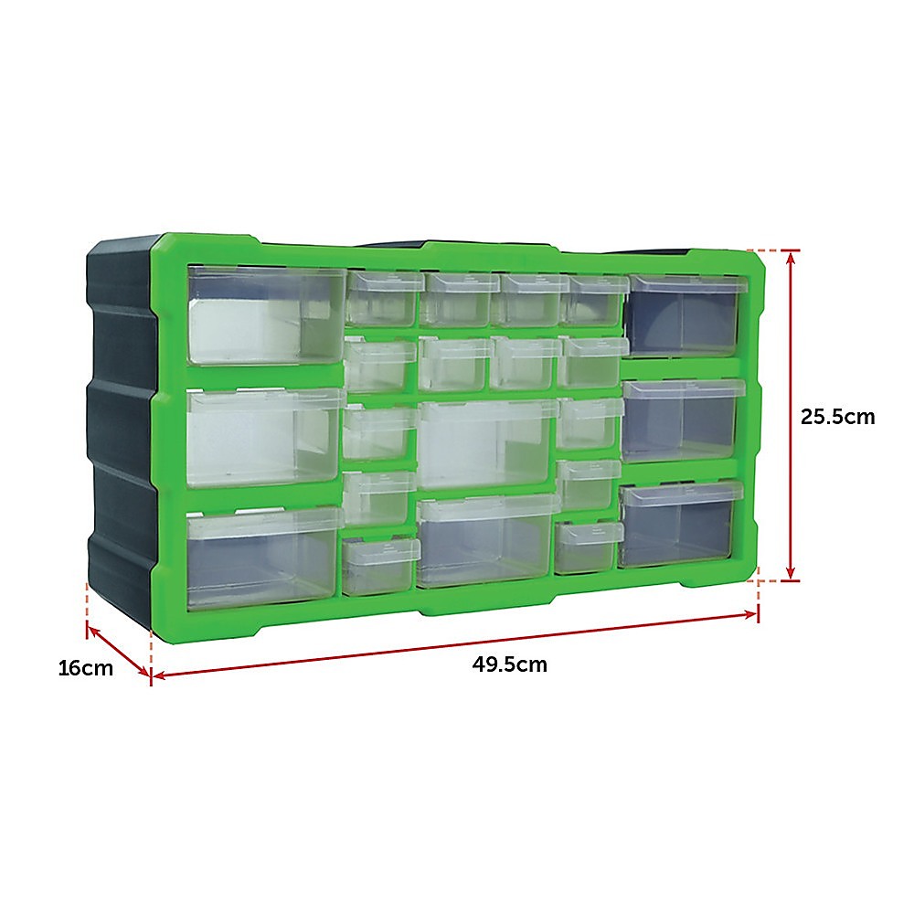 22 Multi Drawer Parts Storage Cabinet Unit Organiser Home Garage Tool Box V63-828221