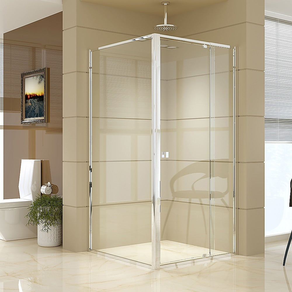 Semi Frameless Shower Screen (98~106)x 195cm & (98~101)x 195cm Side AS/NZS Glass V63-828651