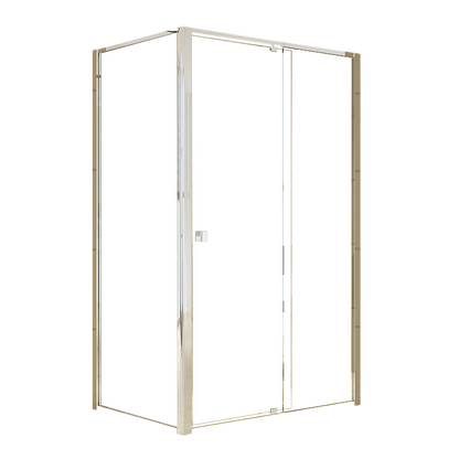 Semi Frameless Shower Screen (114~122)x 195cm & (98~101)x195cm Side AS/NZS Glass V63-828661