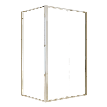 Semi Frameless Shower Screen (114~122)x 195cm & (89~92)x 195cm Side AS/NZS Glass V63-828671