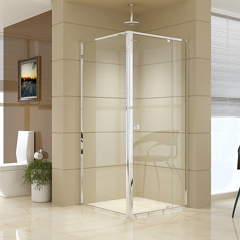 Semi Frameless Shower Screen (82~90)x 195cm & (89~92)x 195cm Side AS/NZS Glass V63-828691