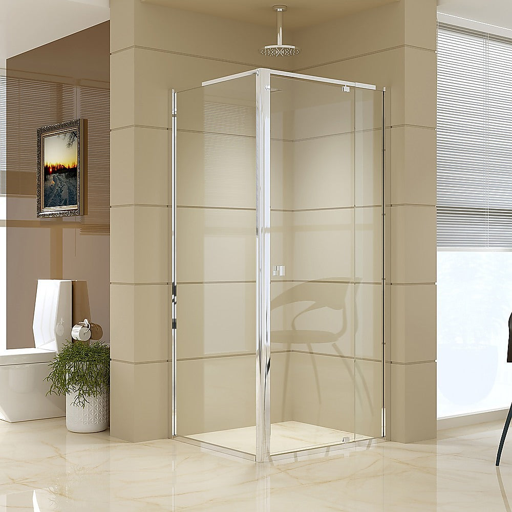 Semi Frameless Shower Screen (82~90)x 195cm & (77~80)x 195cm Side AS/NZS Glass V63-828701