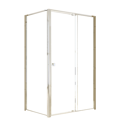 Semi Frameless Shower Screen (114~122)x 195cm & (77~80)x 195cm Side AS/NZS Glass V63-828711