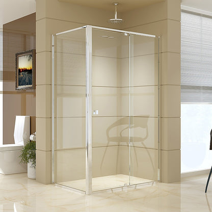 Semi Frameless Shower Screen (114~122)x 195cm & (77~80)x 195cm Side AS/NZS Glass V63-828711