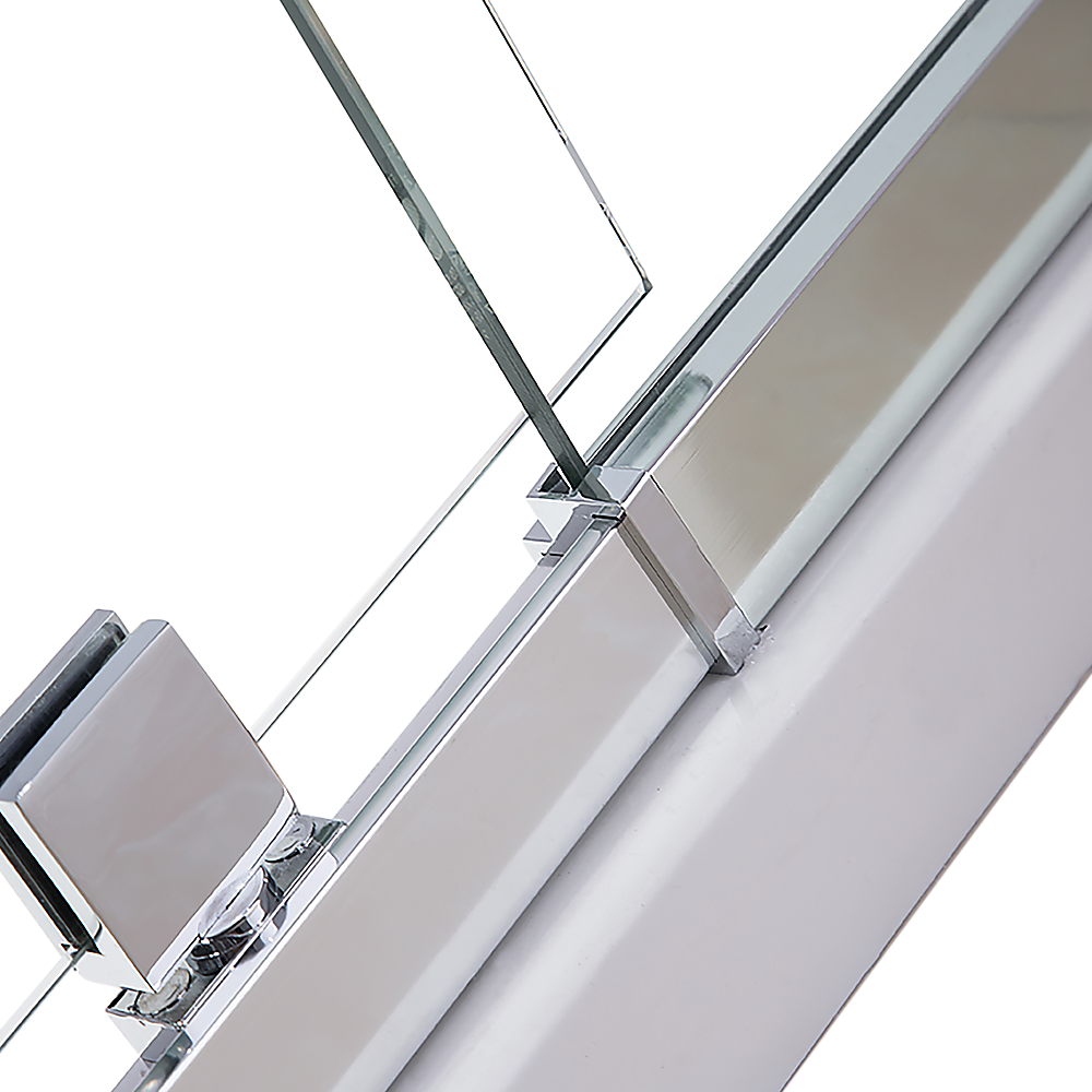 Semi Frameless Shower Screen (98~106)x 195cm & (77~80)x 195cm Side AS/NZS Glass V63-828721