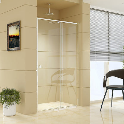 Adjustable Semi Frameless Shower Screen (114~122) x 195cm Australian Safety Glass V63-828731