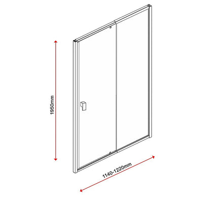Adjustable Semi Frameless Shower Screen (114~122) x 195cm Australian Safety Glass V63-828731
