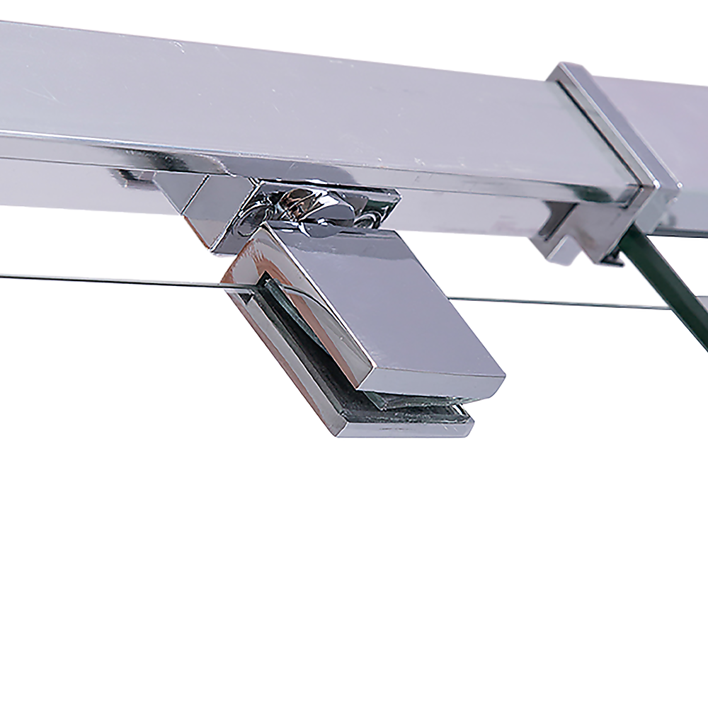 Adjustable Semi Frameless Shower Screen (98~106) x 195cm Australian Safety Glass V63-828741