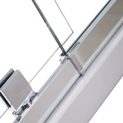 Adjustable Semi Frameless Shower Screen (98~106) x 195cm Australian Safety Glass V63-828741