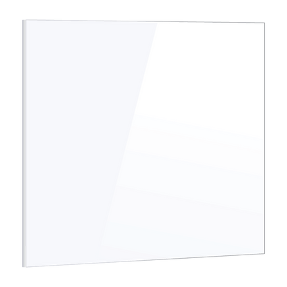 Toughened 90cm x 75cm White Glass Kitchen Splashback V63-828811