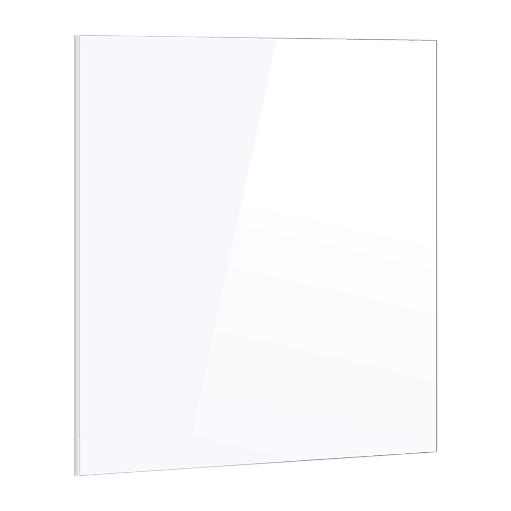 Toughened 60cm x 70cm White Glass Kitchen Splashback V63-828821