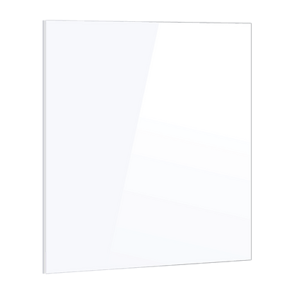 Toughened 60cm x 70cm White Glass Kitchen Splashback V63-828821