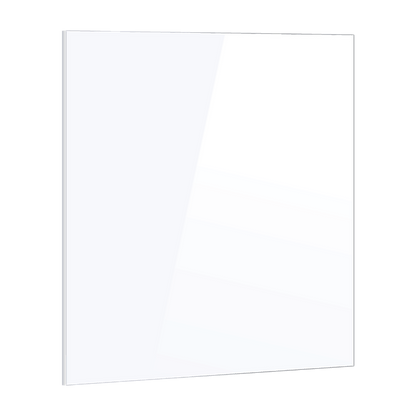 Toughened 60cm x 75cm White Glass Kitchen Splashback V63-828831