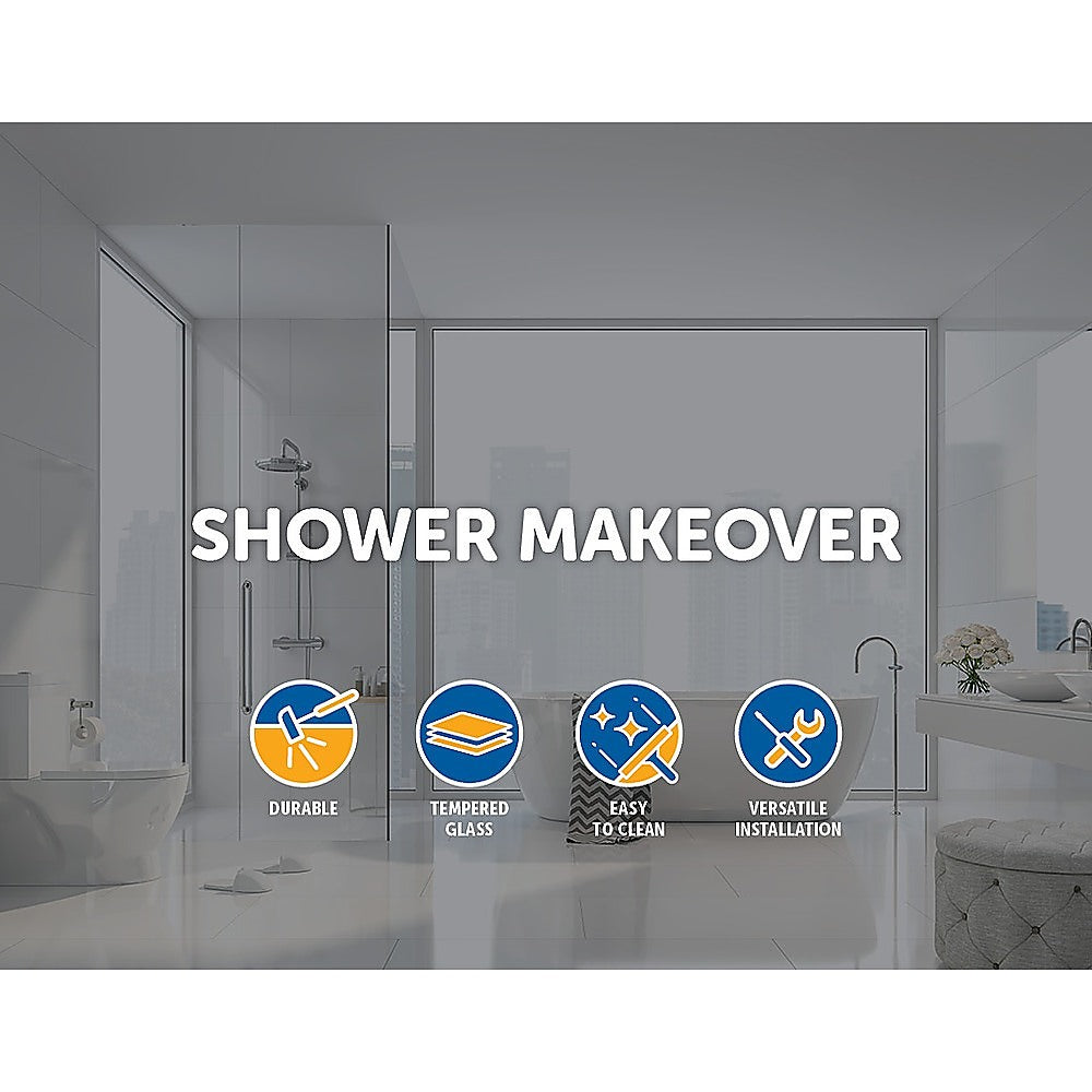 700 x 2000mm Frameless 10mm Safety Glass Shower Screen V63-828921