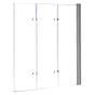 3 Fold Chrome Folding Bath Shower Screen Door Panel 1300mm x 1400mm V63-828981