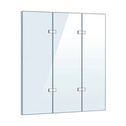 3 Fold Chrome Folding Bath Shower Screen Door Panel 1300mm x 1400mm V63-828981