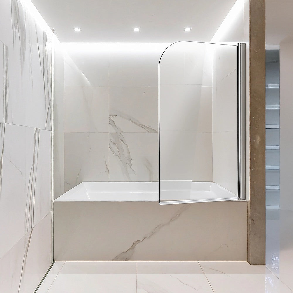 180 Degree Pivot Door 6mm Safety Glass Bath Shower Screen 800x1400mm By Della Francesca V63-829001